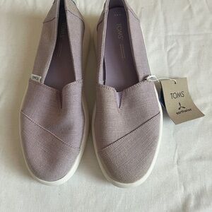 Toms Purple Flats Comfortable Slip-On Loafers